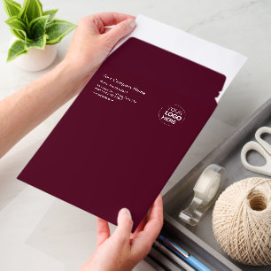 Custom Logo Professional Minimalist Burgundy Envelope Mailers