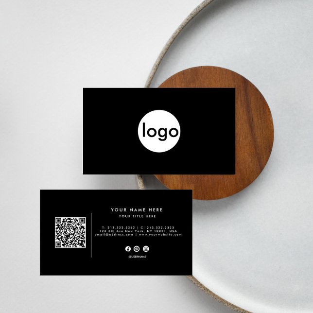  custom logo professional QR Code  Business Card (Creator Uploaded)