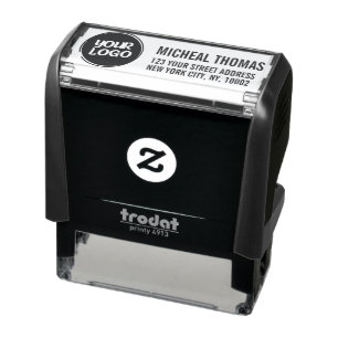 Custom logo Professional Return Address Self-inking Stamp