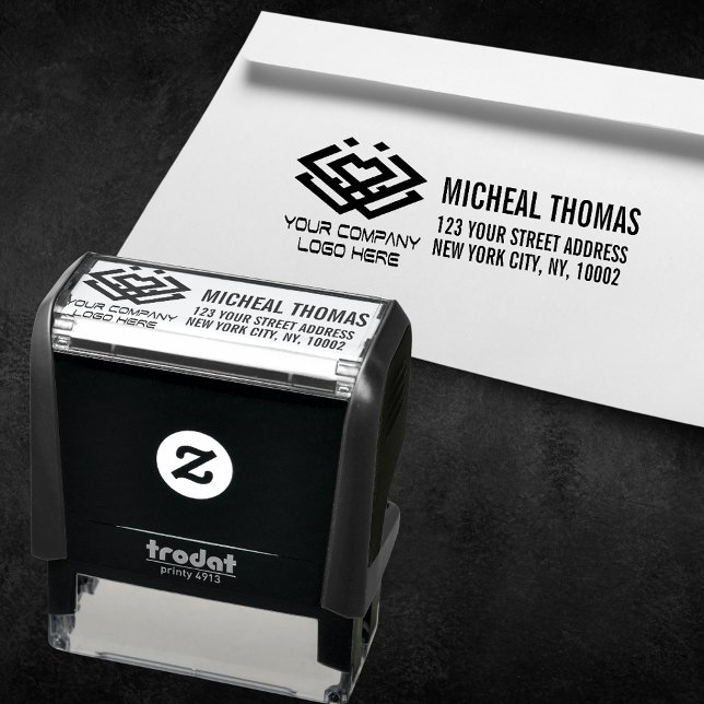 Custom logo Professional Return Address Self-inking Stamp (Creator Uploaded)