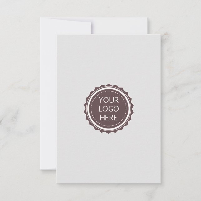 Custom Logo Promo Code Business Thank You Card (Front)
