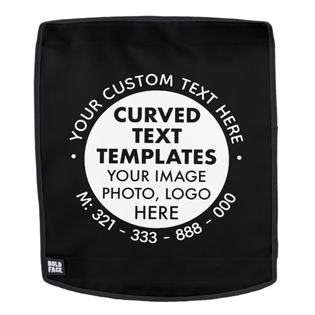Custom Logo Promotional BLACK Flap Change Backpack (Removable Face)