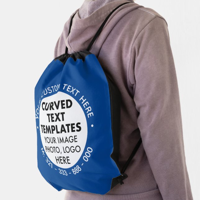 Custom Logo Promotional BLUE Drawstring Backpack (Insitu)