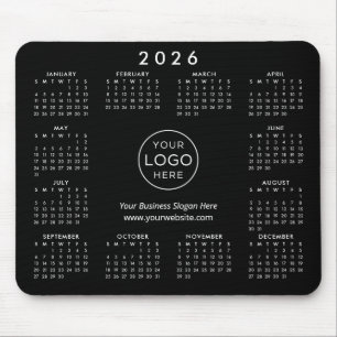 Custom Logo Promotional Business 2026 Calendar Mouse Pad