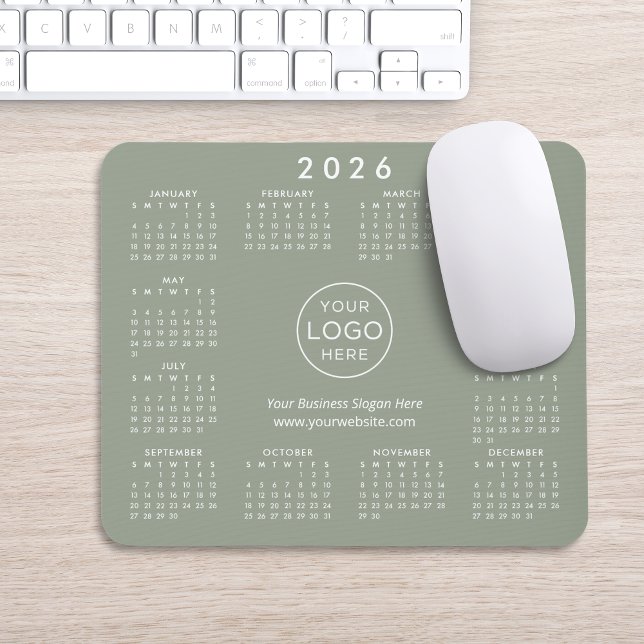 Custom Logo Promotional Business 2026 Calendar Mouse Pad (Creator Uploaded)
