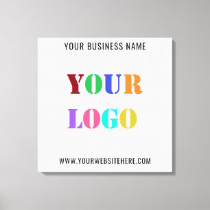 Custom Logo Promotional Business Canvas Print