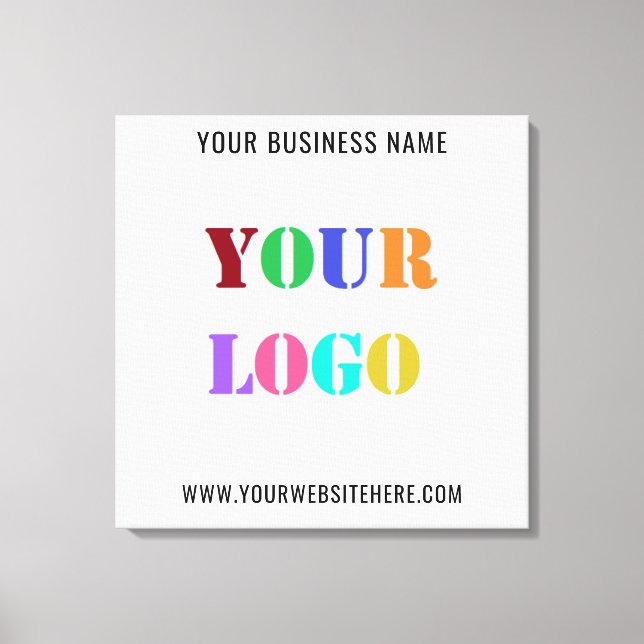Custom Logo Promotional Business Canvas Print (Front)