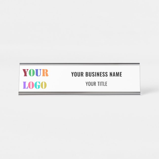 Custom Logo Promotional Business Desk Name Plate (Front)