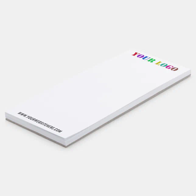 Angled Notepad Custom Logo Promotional Business Magnetic Notepad | Zazzle
