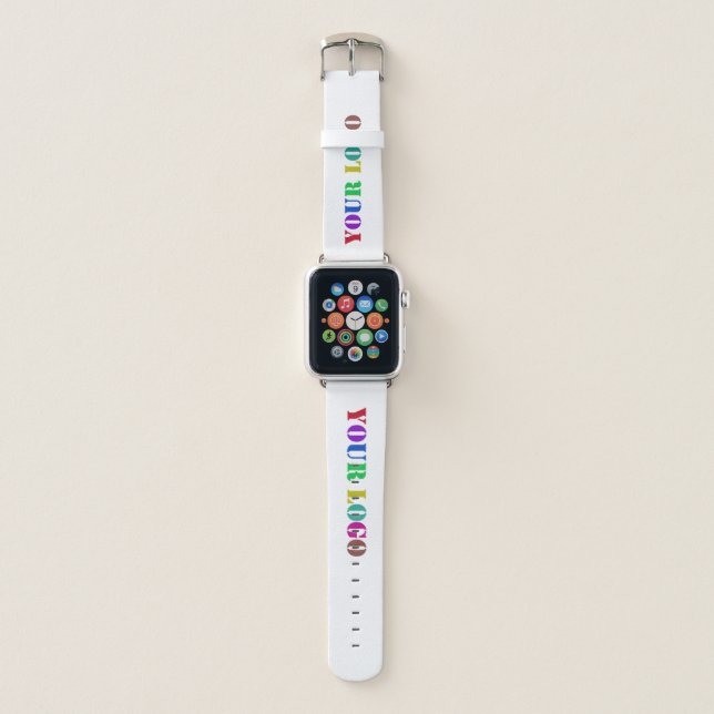 Custom Logo Promotional Business Personalized Apple Watch Band (Front)