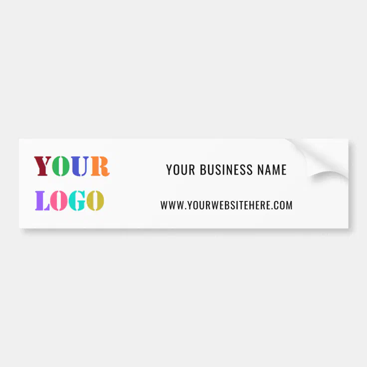 Custom Logo Promotional Business Personalized Bumper Sticker | Zazzle