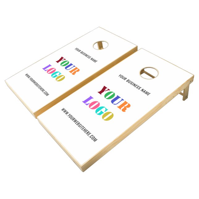 Custom Logo Promotional Business Personalized   Cornhole Set (Angled)