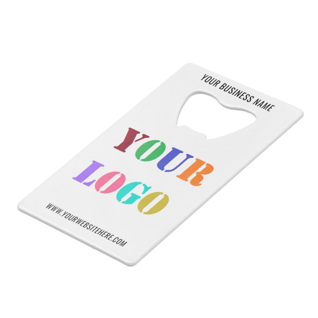 Custom Logo Promotional Business Personalized  Credit Card Bottle Opener (Front Angled)
