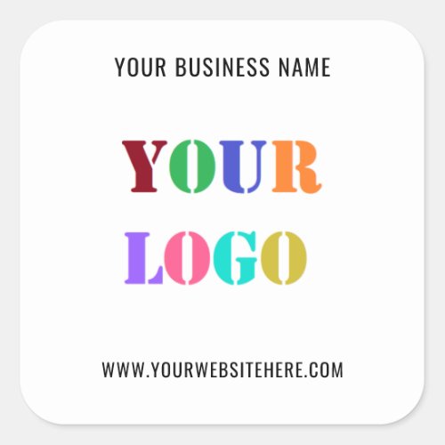 Custom Logo Promotional Business Personalized  Square Sticker