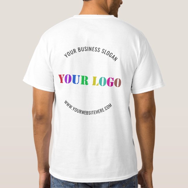 Custom Logo Promotional Business Personalized  T-Shirt (Back)
