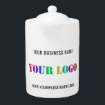 Custom Logo Promotional Business Personalized  Teapot<br><div class="desc">Custom Logo and Text Promotional Business Personalized  - Add Your Logo / Image and Text / Information - Resize and move elements with customization tool. Choose / add your favorite background color !</div>