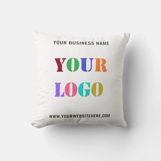 Custom Logo Promotional Business Personalized  Throw Pillow (Front)