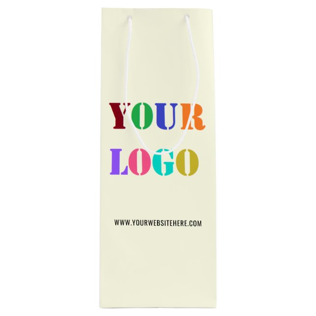 Custom Logo Promotional Business Personalized - Wine Gift Bag (Front)