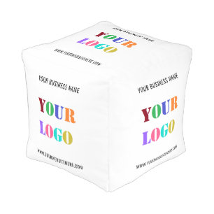 Custom Logo Promotional Business Pouf Example