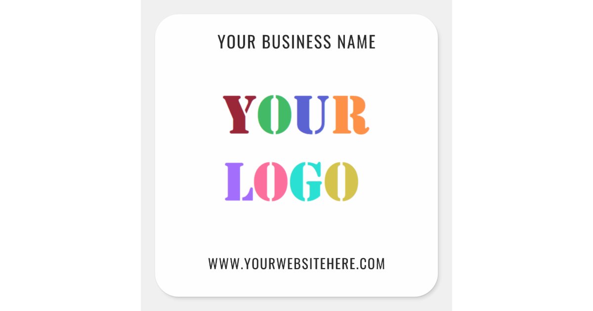 Custom Logo Promotional Business Stickers Template | Zazzle