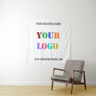 Custom Logo Promotional Business Tapestry Template