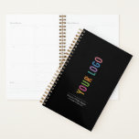Custom Logo Promotional Planner Weekly & Monthly<br><div class="desc">Personalize this weekly and monthly promotional planner with your company logo and custom text. Try customizing the background colors to match your corporate colors. Stickers are included. Custom logo planners can advertise your business as promotional items and office gifts. Available in small planner 5.5 x 8.5 inches or large planner...</div>