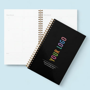 Custom Logo Promotional Planner Weekly & Monthly by MISOOK at Zazzle