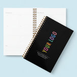 Custom Logo Promotional Planner Weekly & Monthly<br><div class="desc">Personalize this weekly and monthly promotional planner with your company logo and custom text. Try customizing the background colors to match your corporate colors. Stickers are included. Custom logo planners can advertise your business as promotional items and office gifts. Available in small planner 5.5 x 8.5 inches or large planner...</div>