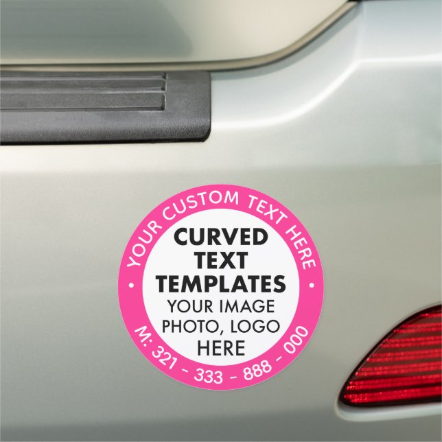 Custom Logo Promotional STRAWBERRY PINK Car Magnet (In Situ)