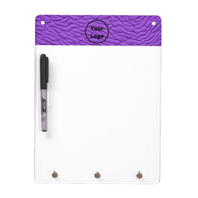 Custom logo purple carpet print dry erase board (Front)