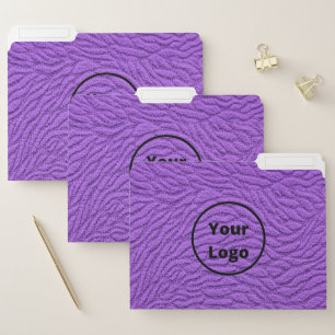 Custom logo purple carpet print file folder