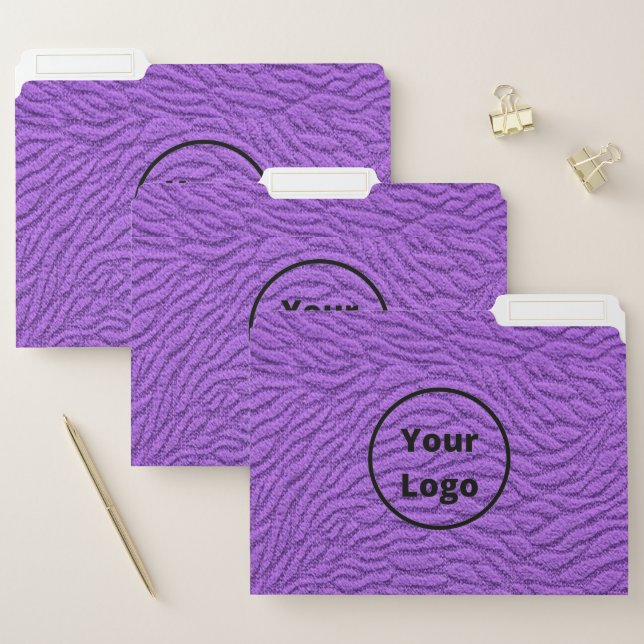 Custom logo purple carpet print file folder (Set)