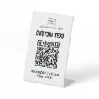 Custom logo, QR code and text white or any color