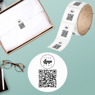 Custom Logo QR Code Business Branding Packaging Classic Round Sticker