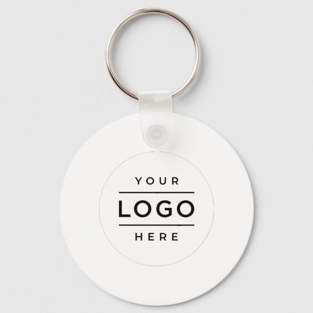 Custom Logo & QR Code Business Keychain (Front)