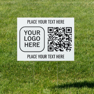 Custom Logo & QR Code Business Sign