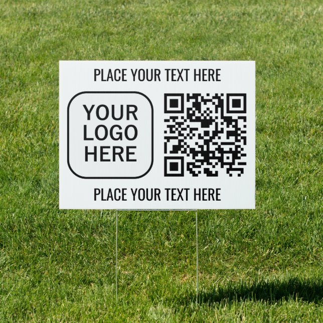 Custom Logo & QR Code Business Sign (Insitu)