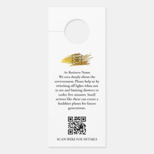 Custom Logo QR Code Hotel door sign