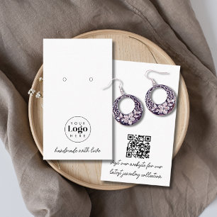 Custom Logo QR Code Jewelry Earring Display Card