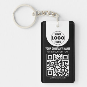 Custom Logo & QR Code Keychain Business Promo Gi