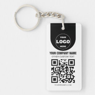 Custom Logo & QR Code Keychain Business Promo Gi