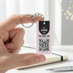 Custom Logo & QR Code Keychain Business Promo Gi