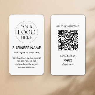 Custom Logo QR Code Modern Minimalist Profesional Business Card