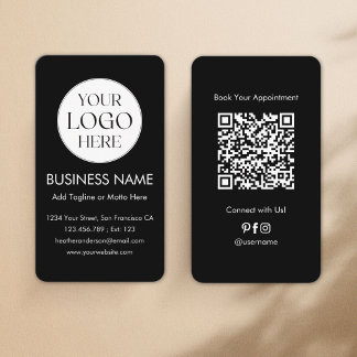 Custom Logo QR Code Modern Minimalist Profesional Business Card