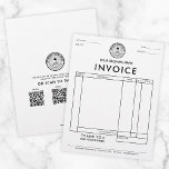 Custom Logo QR Code Payment Invoice  Letterhead<br><div class="desc">Introducing our "Create Your Own Invoice" customizable business logo invoice letterhead! Design a professional and personalized invoice to suit your business's unique style. Upload your own business logo to make it truly yours, and customize all fonts to match your aesthetic. Add QR payment codes to offer customers various ways to...</div>