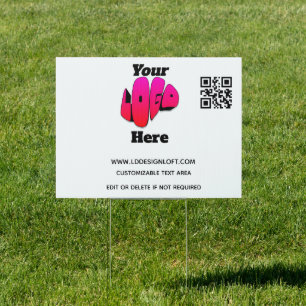 Custom Logo QR code Promotional business Sign