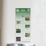 Custom Logo QR Code Six-photo 2025 Calendar Magnet<br><div class="desc">Fuel growth for your lawn maintenance business with our custom logo QR code six-photo 2025 calendar magnet. This versatile white and green design not only showcases a 2025 calendar but also serves as a customizable template for your logo. Add your QR code destination with the compelling CTA: "Scan for Quote!",...</div>