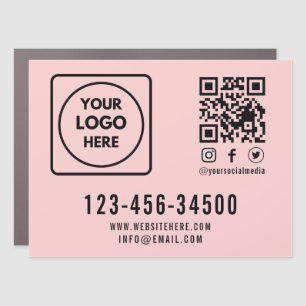 Custom Logo QR Code Social Media Vehicle Design Car Magnet