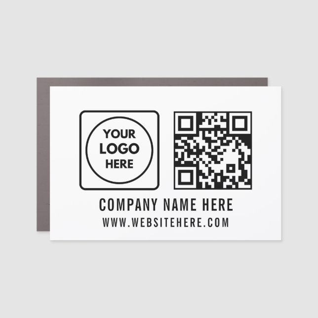 Custom Logo QR Code Vehicle Advertising Design Car Magnet (Front)