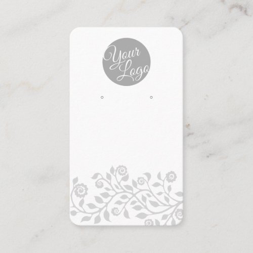 Custom Logo  QR Code White Earrings Display Cards